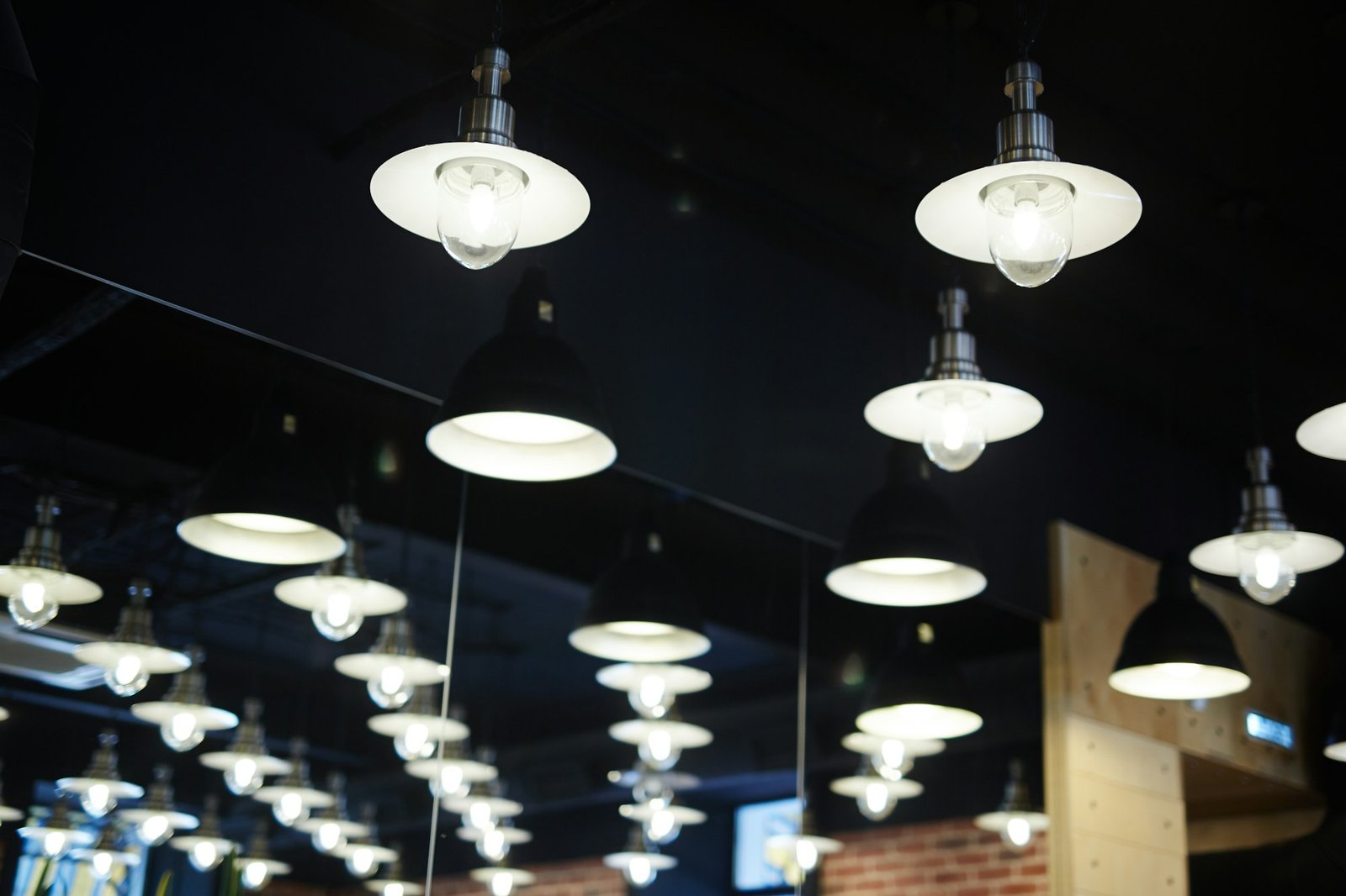 Lamps in cafe